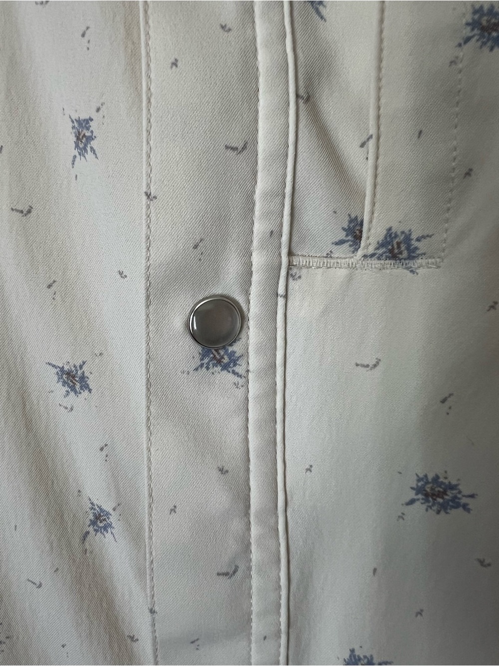 Poncho Estacado Classic Western Shirt Cream Outdoors UPF 50+ Large - Picture 5 of 12